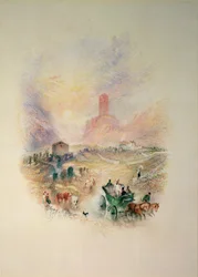 Sir Walter Scott vierailee Smallholm Towerissa